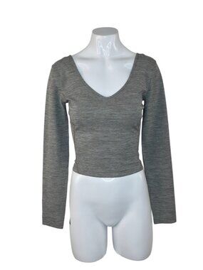 Lululemon Align Long Sleeve Shirt, V-Neck, Space Dye Heathered, Pullover, Size 4
